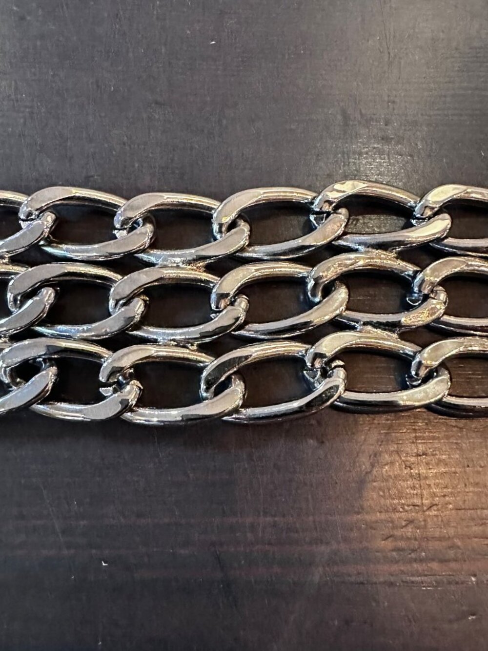 Heavy Silver Chain Metal Belt | Adjustable Belt | Fits Up to 34–35" - Picture 5 of 7